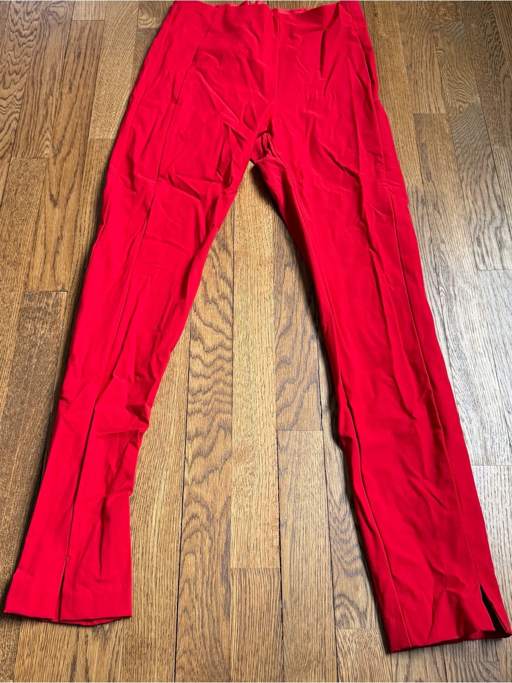 Athleta Red Tailored Pants with Front Hem Slits Size 6T - Picture 2 of 3